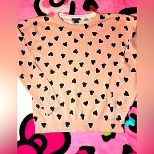Vintage 2010 Forever 21 Pink Heart Sweater